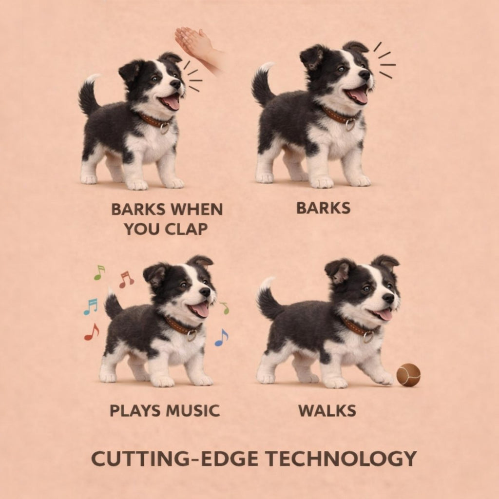 Interactive Robot Puppy Lifelike Walking And Barking Electronic Dog Toy For Kids