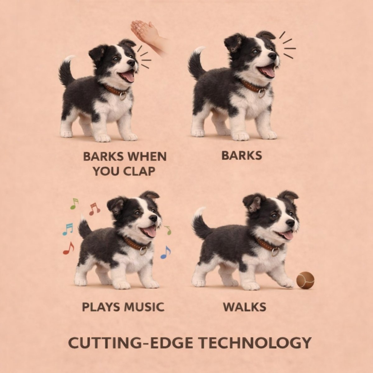 Interactive Robot Puppy Lifelike Walking And Barking Electronic Dog Toy For Kids