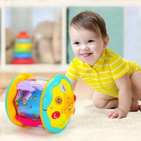 Interactive Drum Toy For Babies With Lights And Music