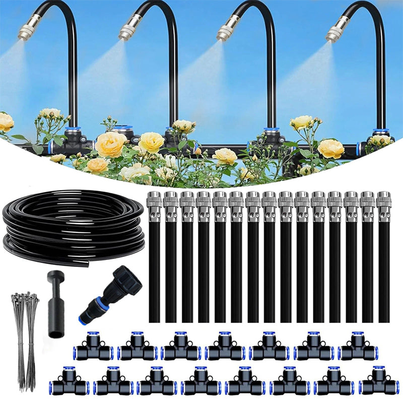 Irrigation Pro Drip Kit With 360 Degree Adjustable Nozzles And Flexible Hose