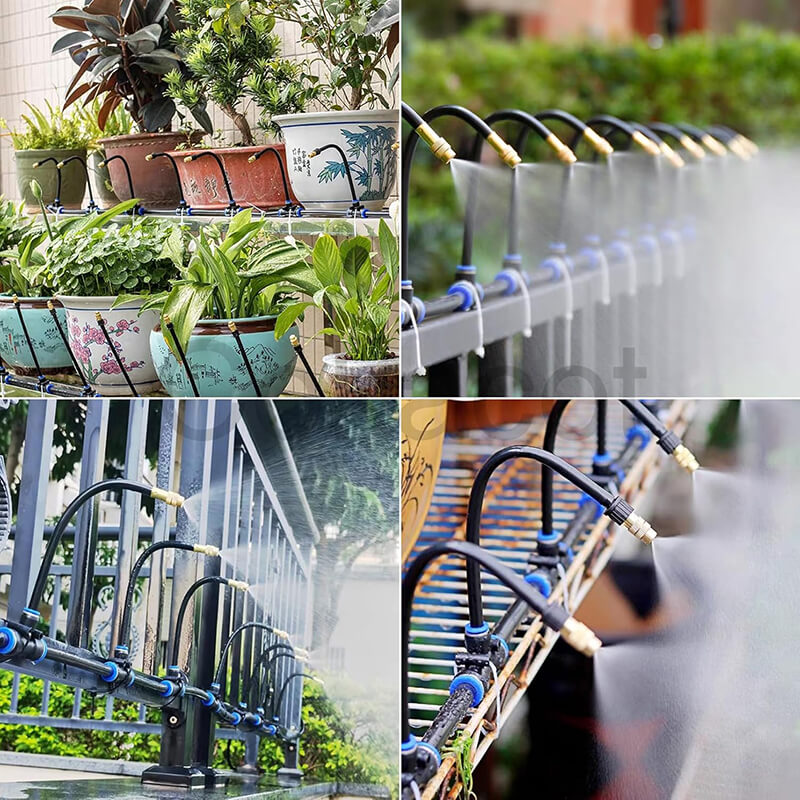 Irrigation Pro Drip Kit With 360 Degree Adjustable Nozzles And Flexible Hose