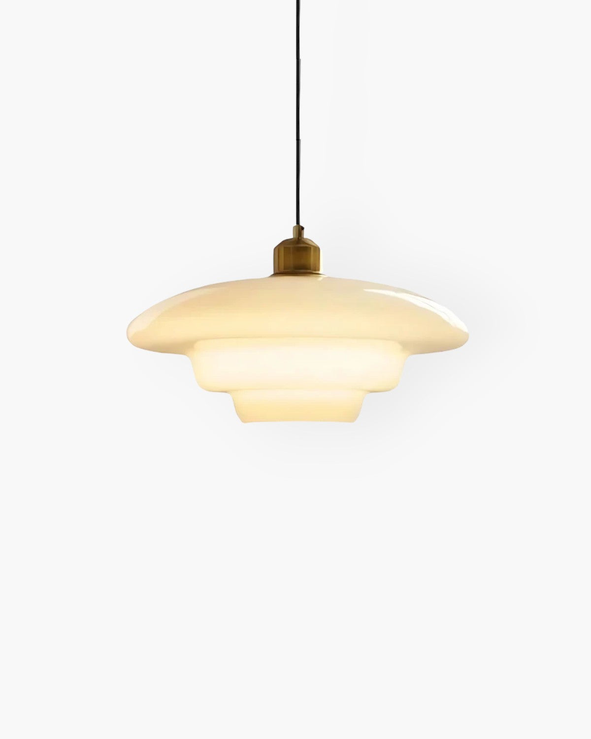 Luselle Retro Opal Glass Cloud Pendant Light With Soft Glow