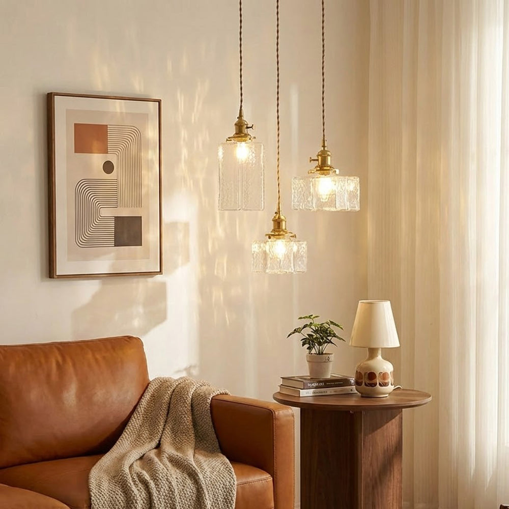 JewelGlass Sleek Pendant Light For Modern Kitchen Area