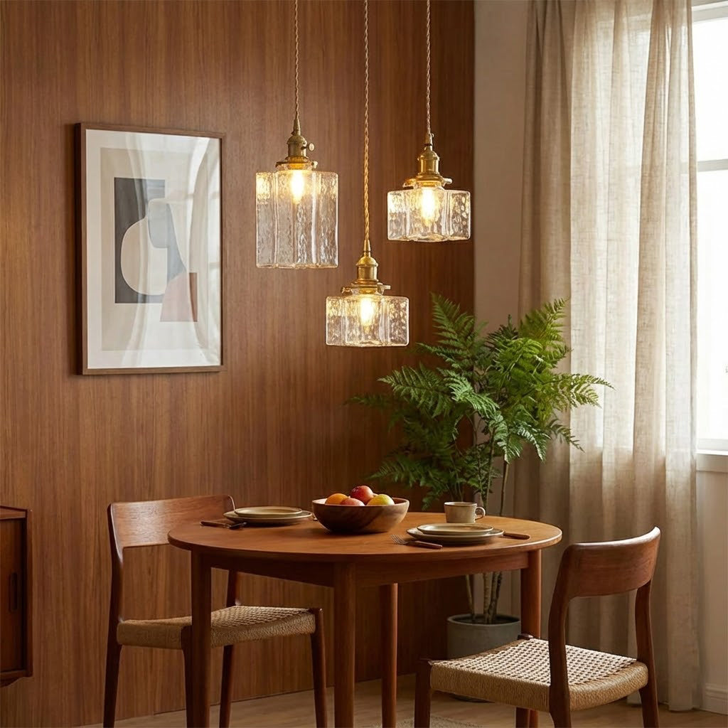 JewelGlass Sleek Pendant Light For Modern Kitchen Area