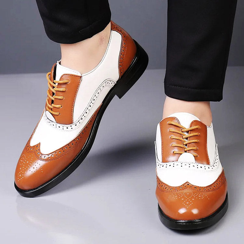 Kalsten Two-Tone Leather Brogue Shoes For Any Occasion