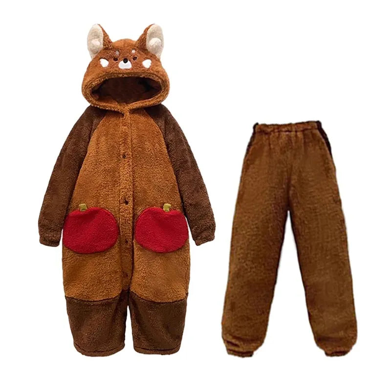 Kawaii Collection Cozy Red Panda Sleep Set For Women