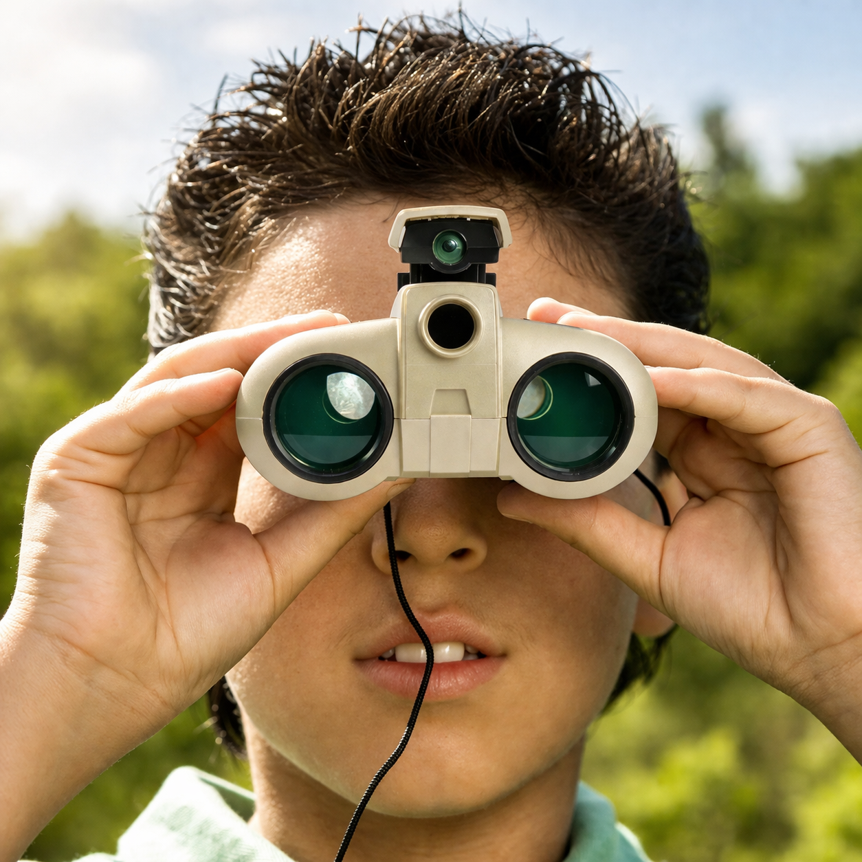 Kids Adventure Gear Binoculars With Night Vision And Pop-Up Light For Outdoor Exploration