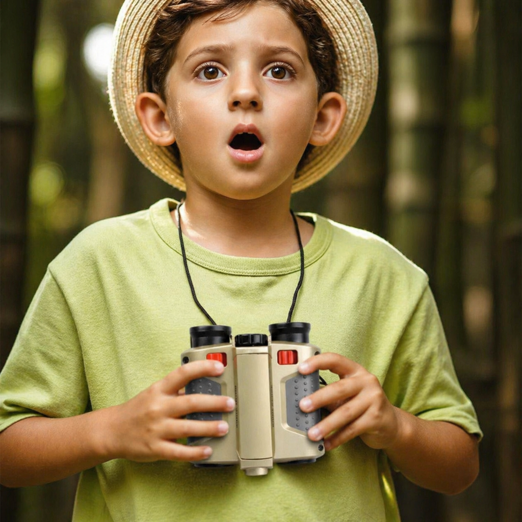 Kids Adventure Gear Binoculars With Night Vision And Pop-Up Light For Outdoor Exploration