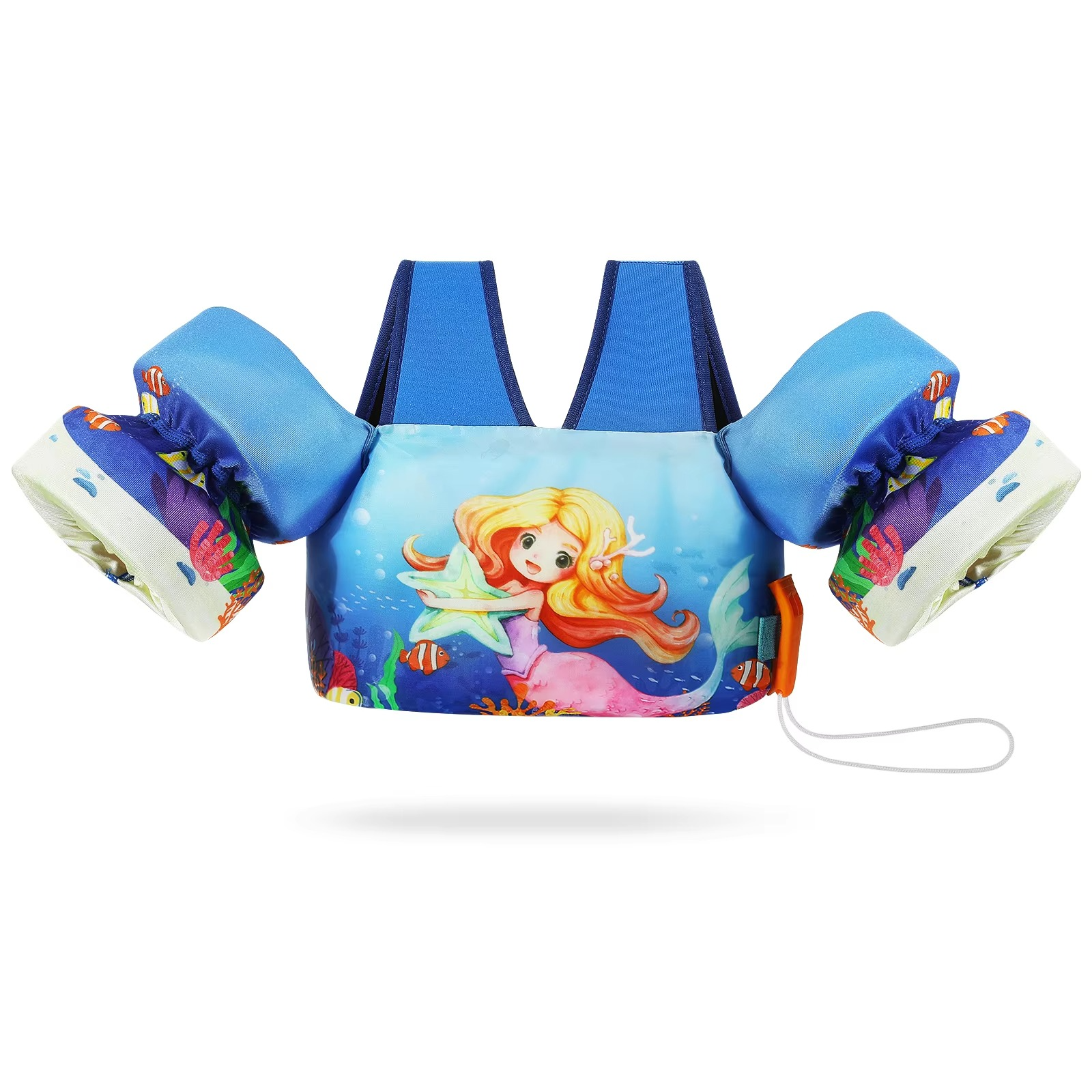 Swimming Vest For Kids With Foam Padding Arm Bands And Whistle