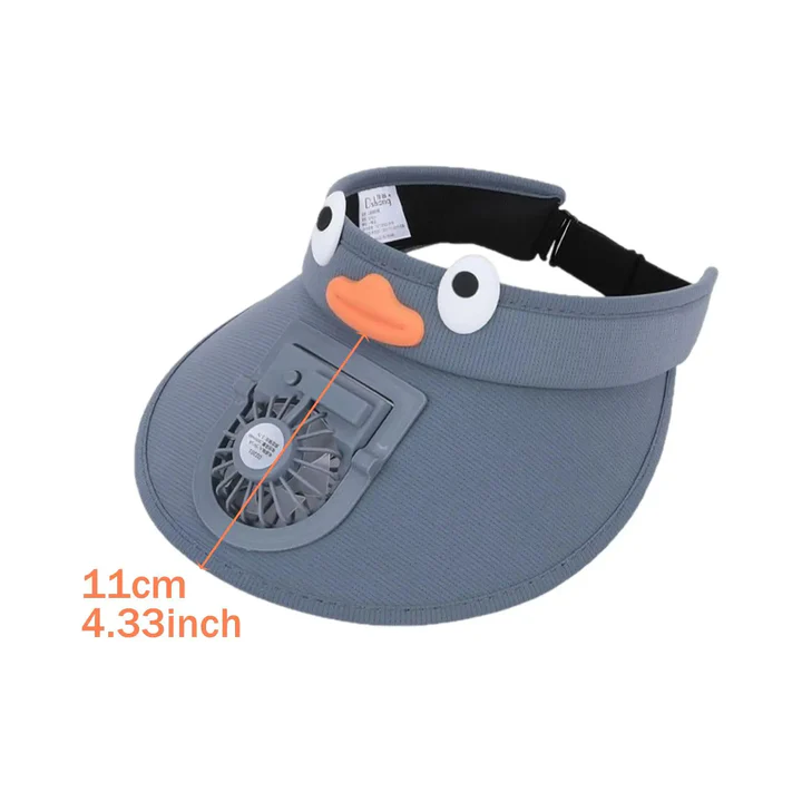Kids Shield Hat With Solar-Powered Fan And UV Protection, Lightweight Outdoor Fun