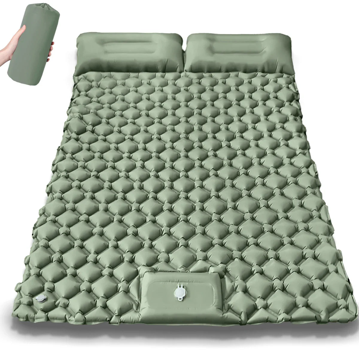 Kieran Quick-Inflate Extra-Wide Double Camping Mattress For Outdoors