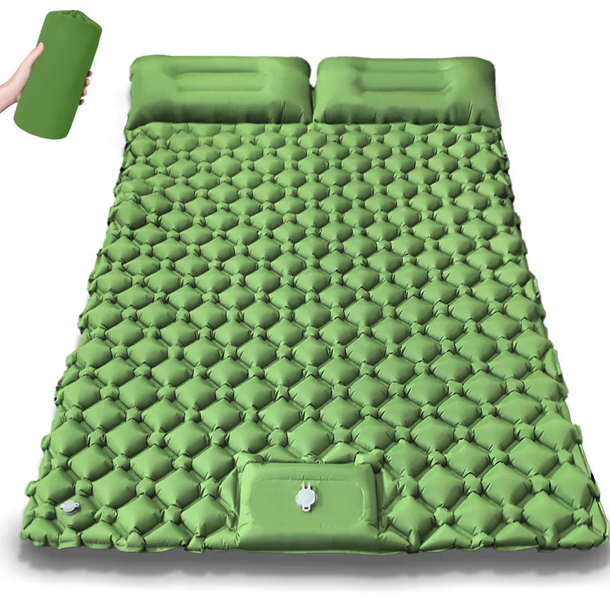 Kieran Quick-Inflate Extra-Wide Double Camping Mattress For Outdoors