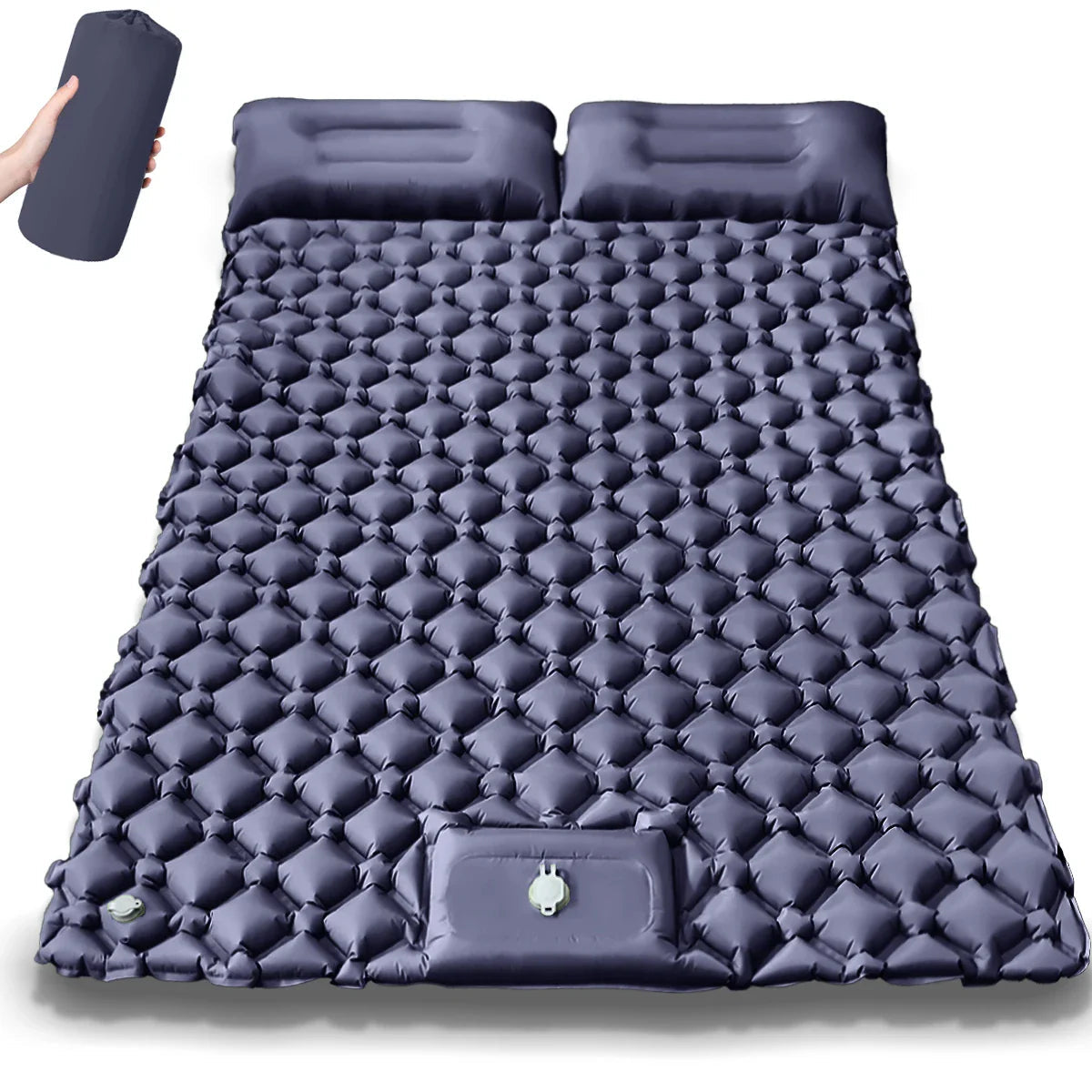 Kieran Quick-Inflate Extra-Wide Double Camping Mattress For Outdoors
