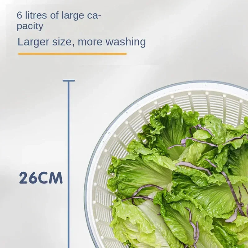 Kitchen Essentials One-Handed Spinner For Easy Drying Of Fresh Greens