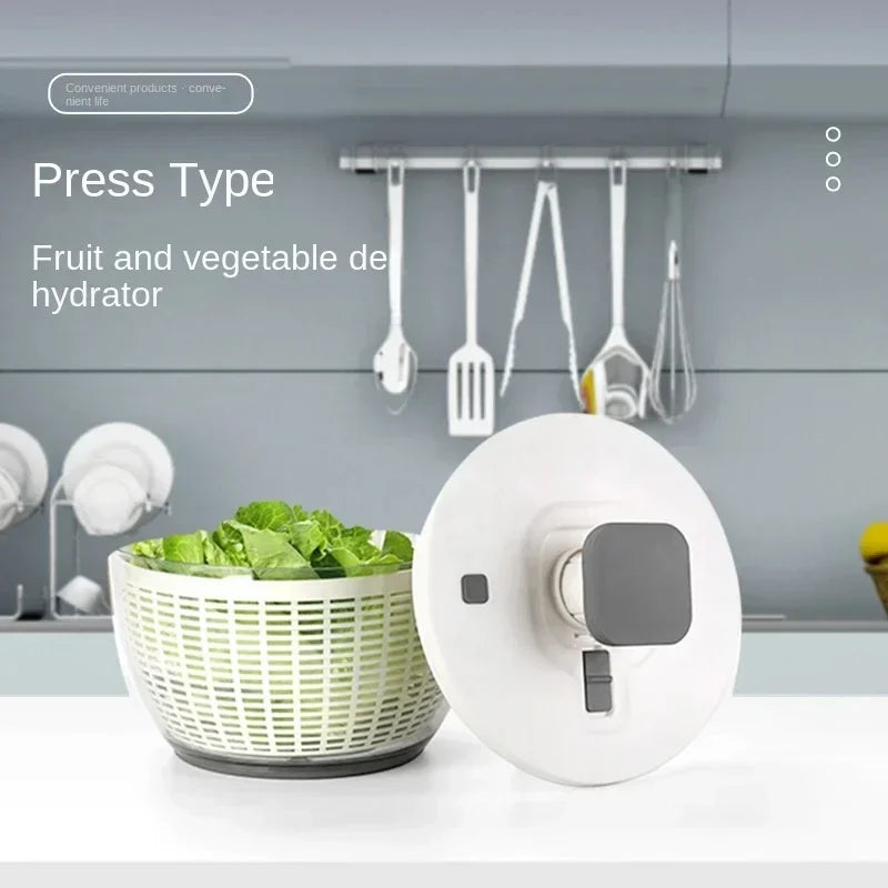 Kitchen Essentials One-Handed Spinner For Easy Drying Of Fresh Greens