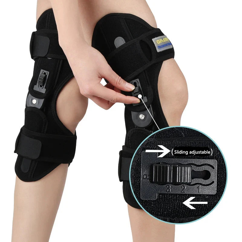 Knee Support With Adjustable Stabilizing Brace And Reinforced Stabilizers To Ease Pain