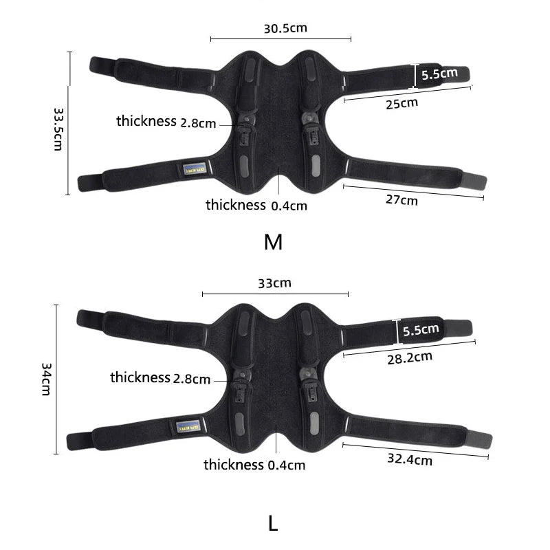 Knee Support With Adjustable Stabilizing Brace And Reinforced Stabilizers To Ease Pain