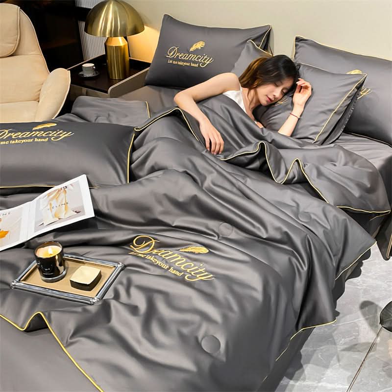KühlTraum Ice-Silk Cooling Duvet For Hot Nights Breathable Lightweight Sleep Comfort