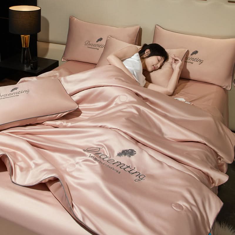 KühlTraum Ice-Silk Cooling Duvet For Hot Nights Breathable Lightweight Sleep Comfort