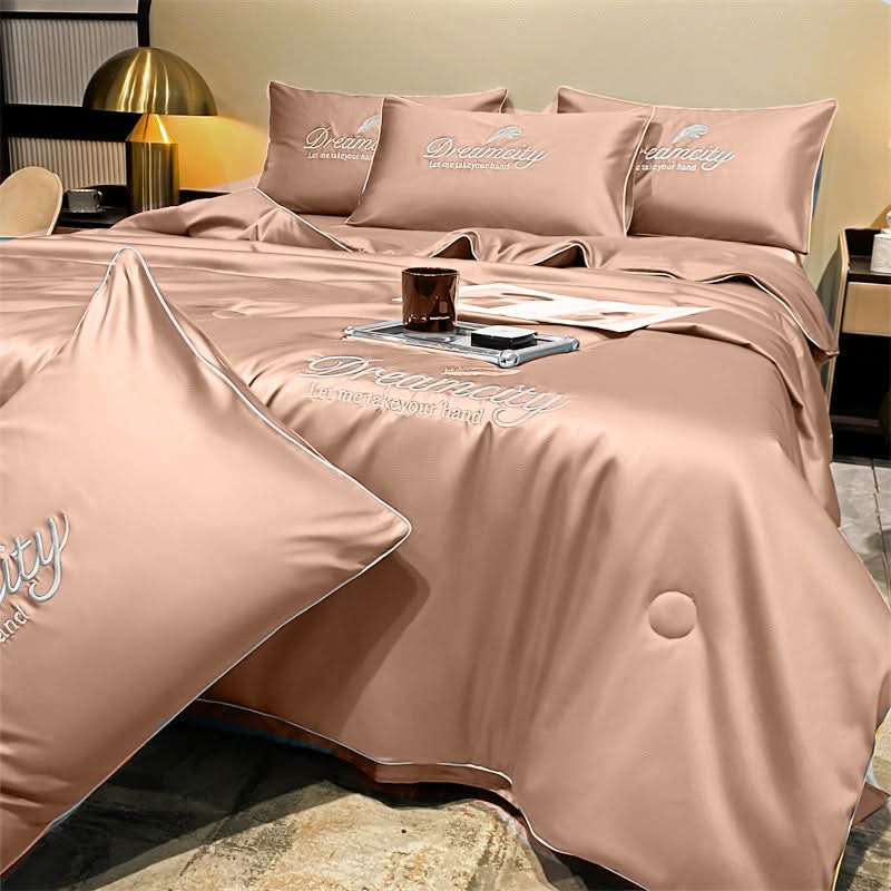 KühlTraum Ice-Silk Cooling Duvet For Hot Nights Breathable Lightweight Sleep Comfort