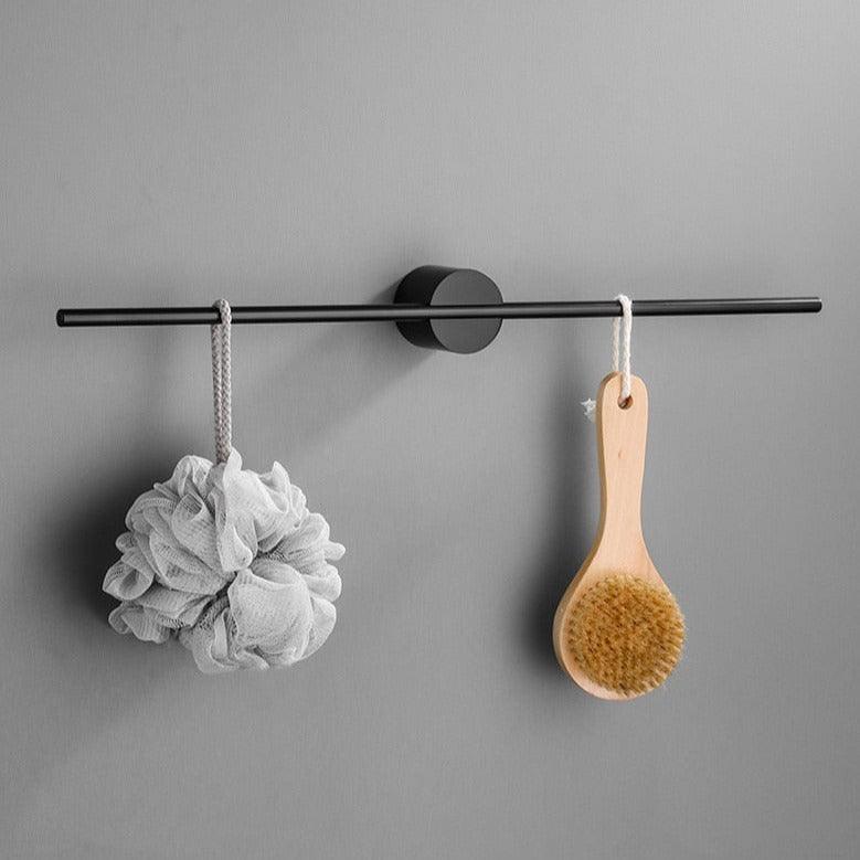 Kyler Collection Adjustable Towel Bar in Brushed Aluminum for Modern Bathrooms