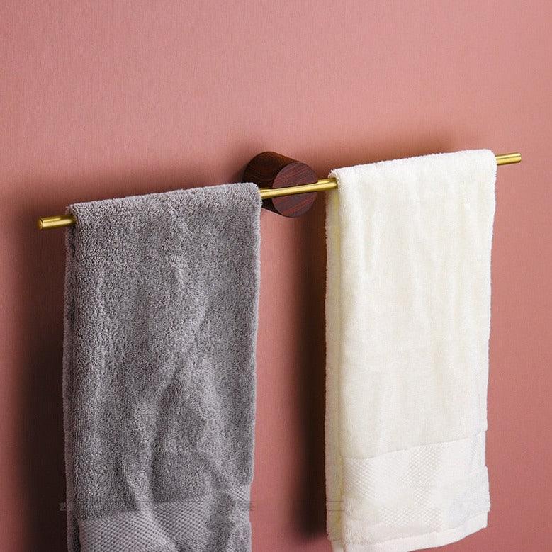 Kyler Collection Adjustable Towel Bar in Brushed Aluminum for Modern Bathrooms
