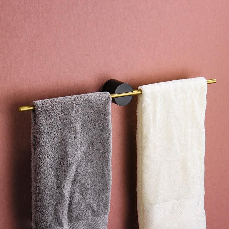 Kyler Collection Adjustable Towel Bar in Brushed Aluminum for Modern Bathrooms