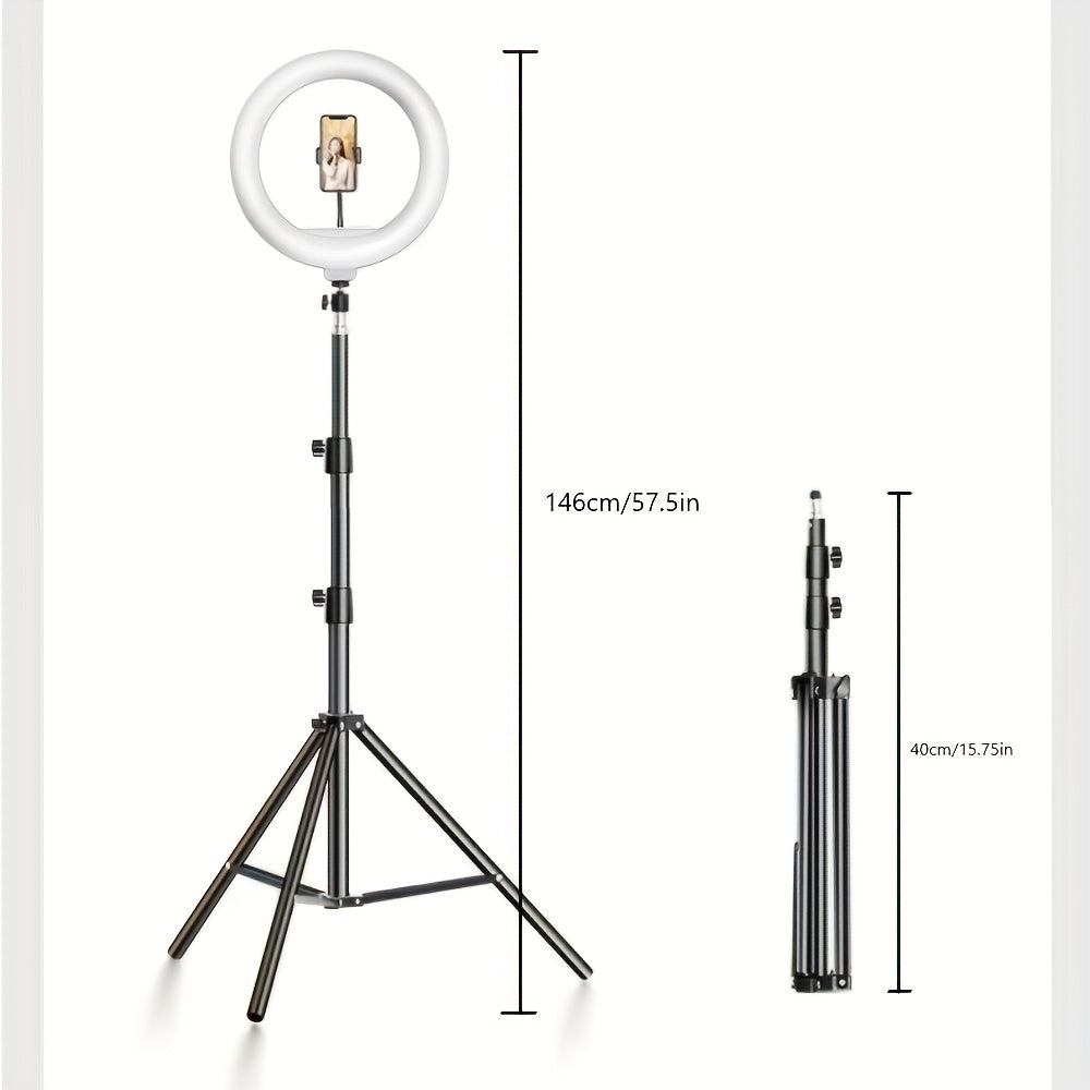 LED Ring Light With Adjustable Tripod Stand For Photography And Live Streaming