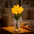 LED Tulip Bouquet Light With Auto Timer For A Warm Year Round Glow