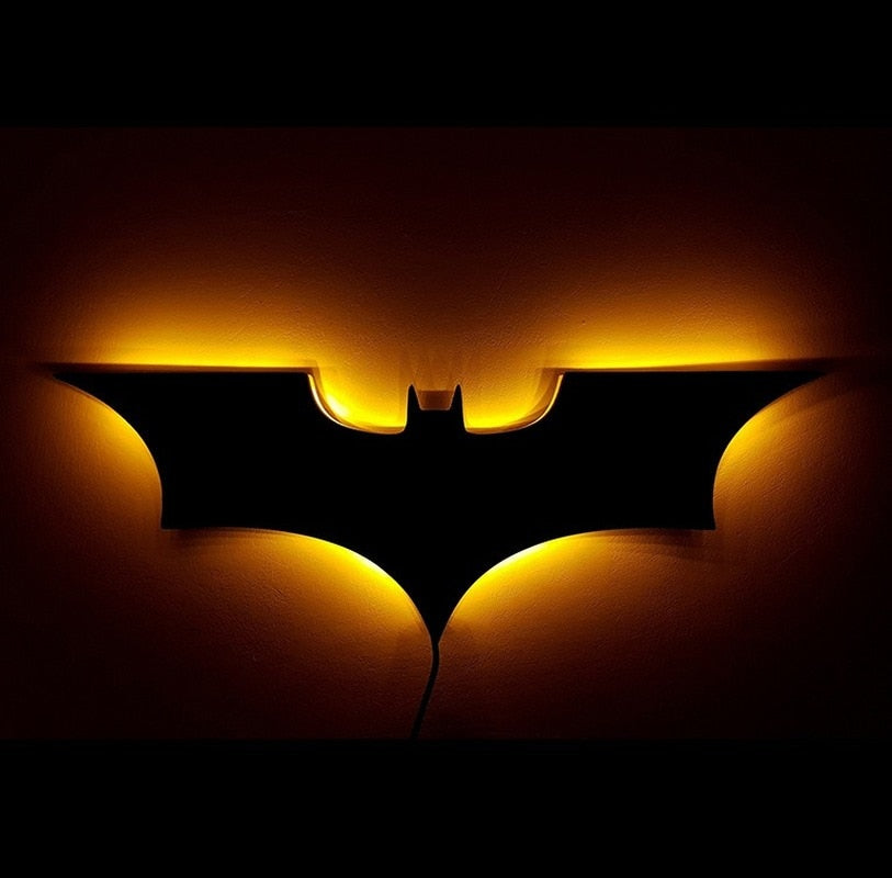 Modern Batman Wall Light With Color Changing LEDs And Wireless Remote