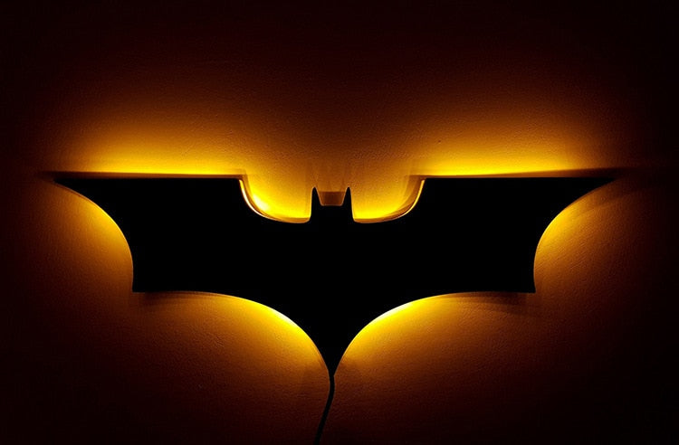 Modern Batman Wall Light With Color Changing LEDs And Wireless Remote