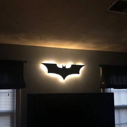 Modern Batman Wall Light With Color Changing LEDs And Wireless Remote