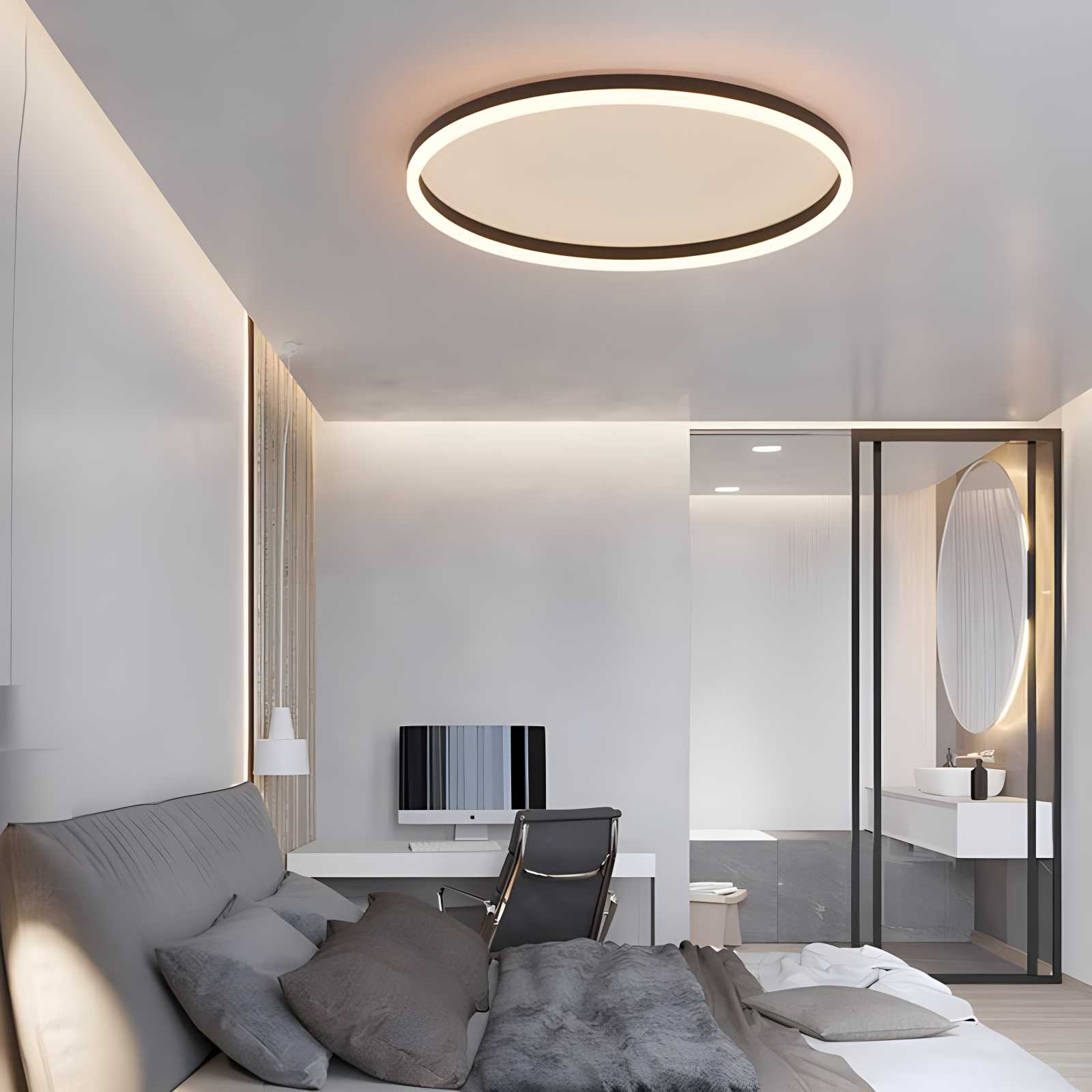Nordic Circular LED Ceiling Light For Bedroom Decor