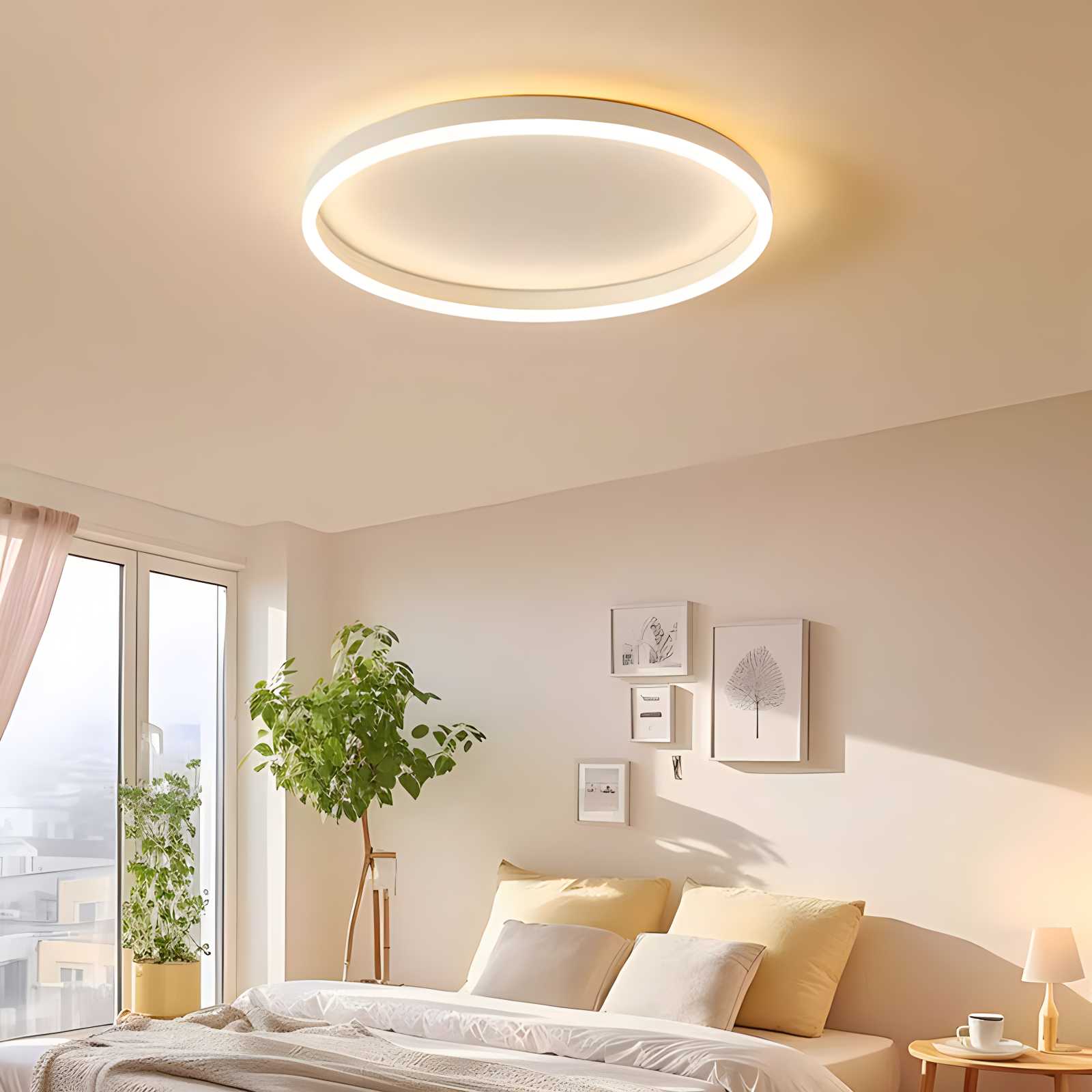 Nordic Circular LED Ceiling Light For Bedroom Decor