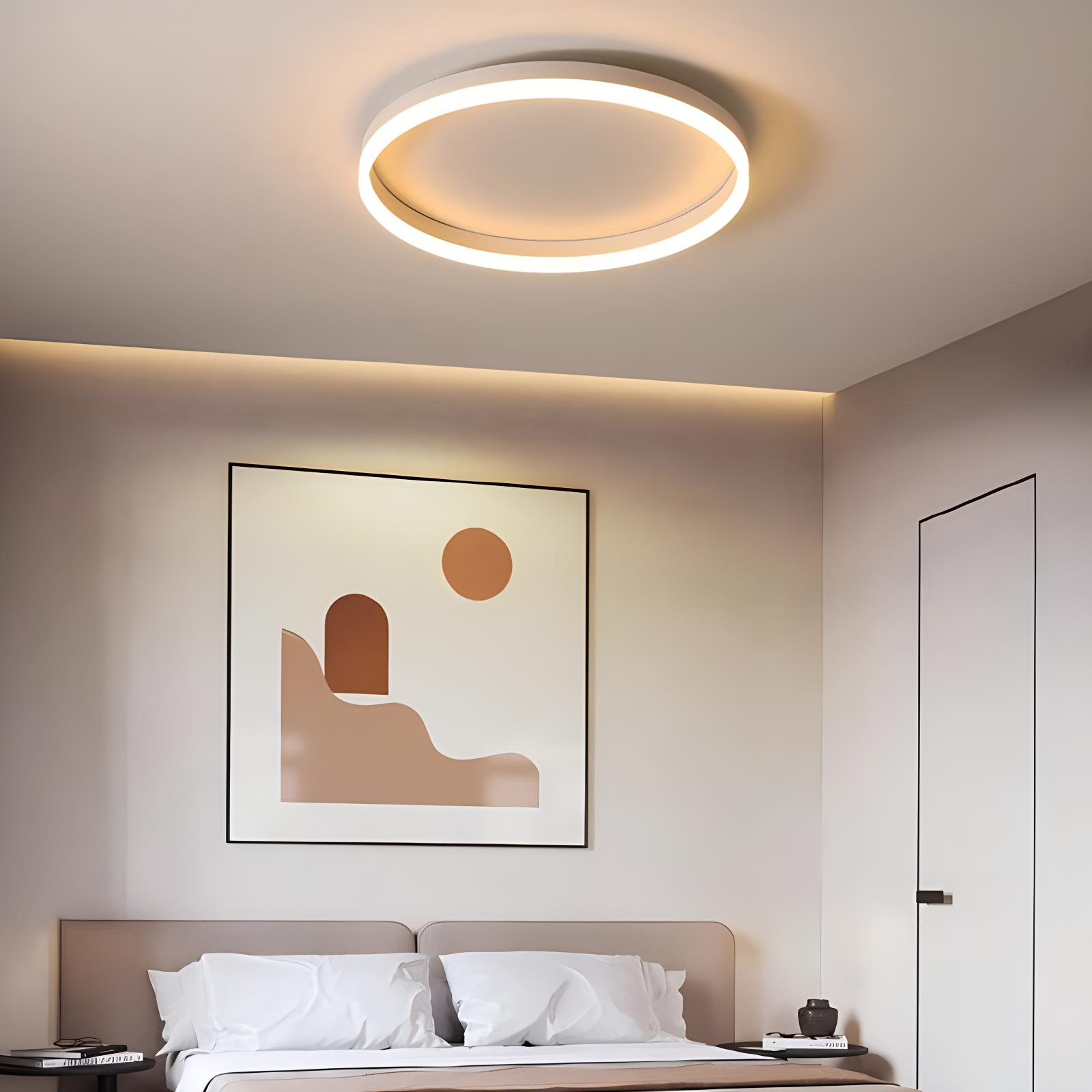 Nordic Circular LED Ceiling Light For Bedroom Decor