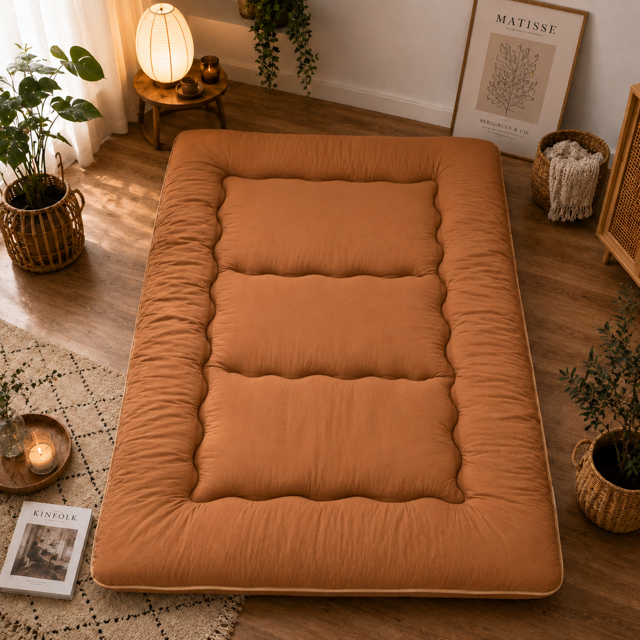 Foldable Tatami Floor Mattress, Four Inch Thick Futon For All Ages