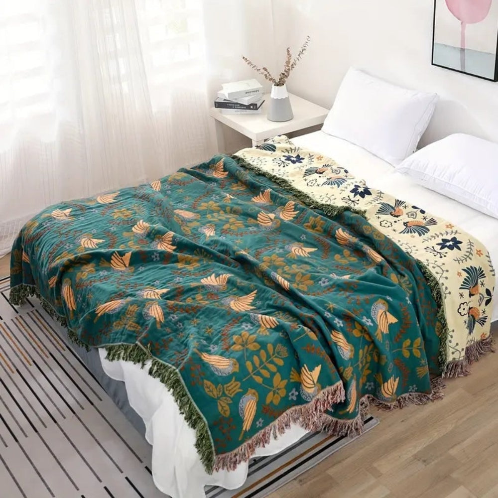 Layered Comfort Reversible Blanket For Cozy Room Decor