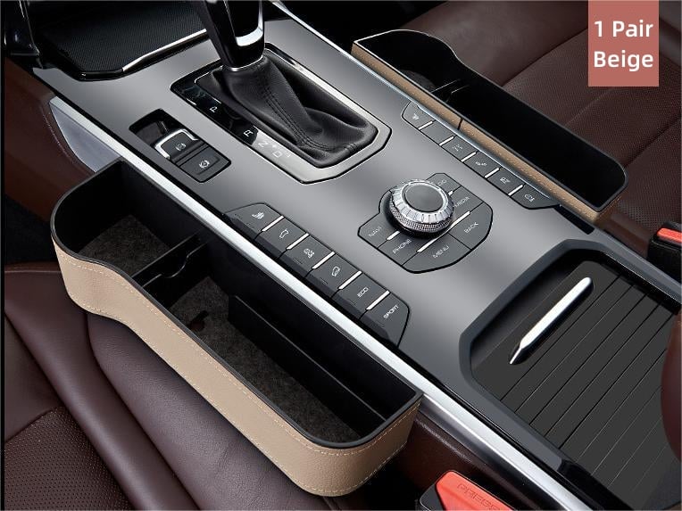 Kalsten Leather Car Seat Organizer With Cup Holder For Extra Storage