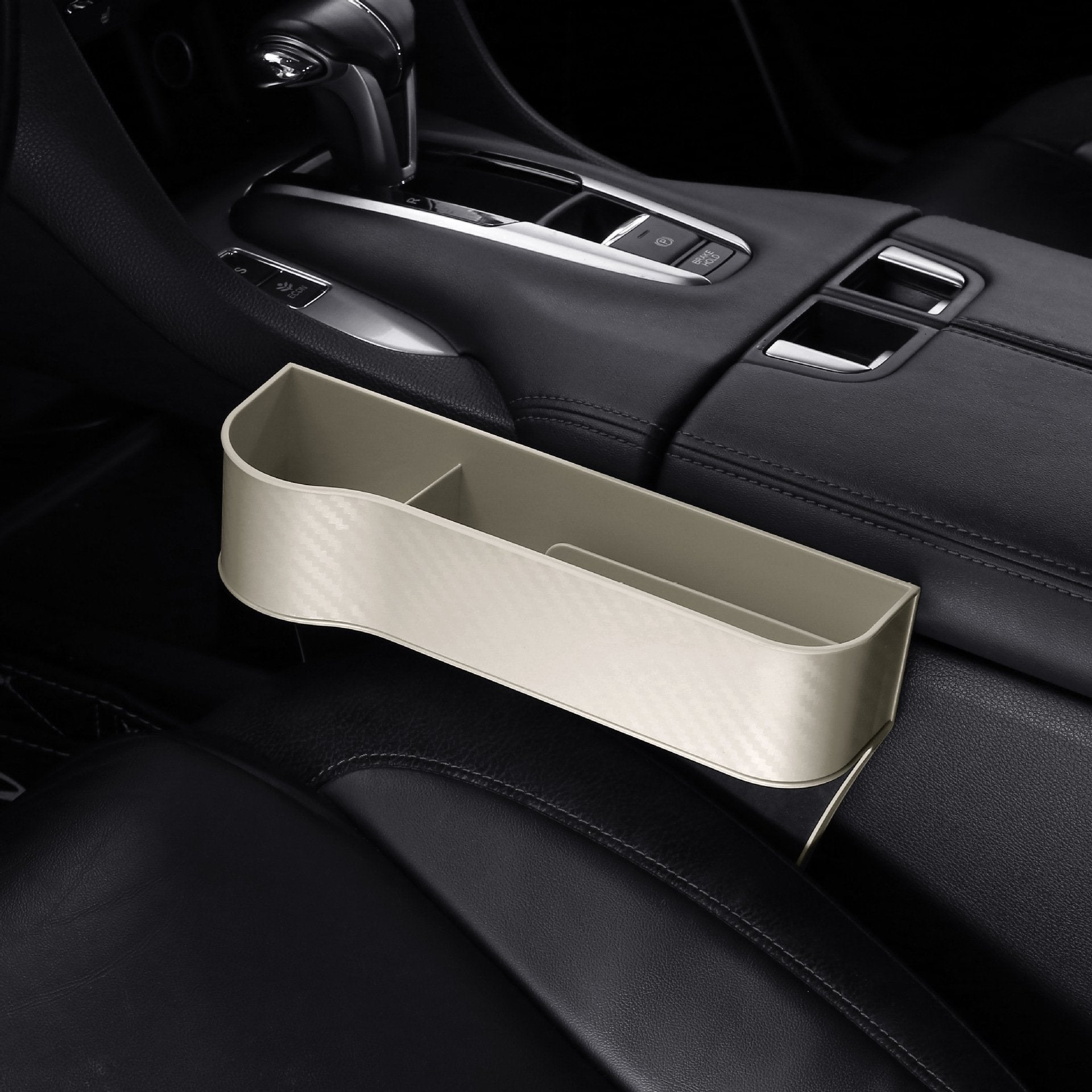 Kalsten Leather Car Seat Organizer With Cup Holder For Extra Storage