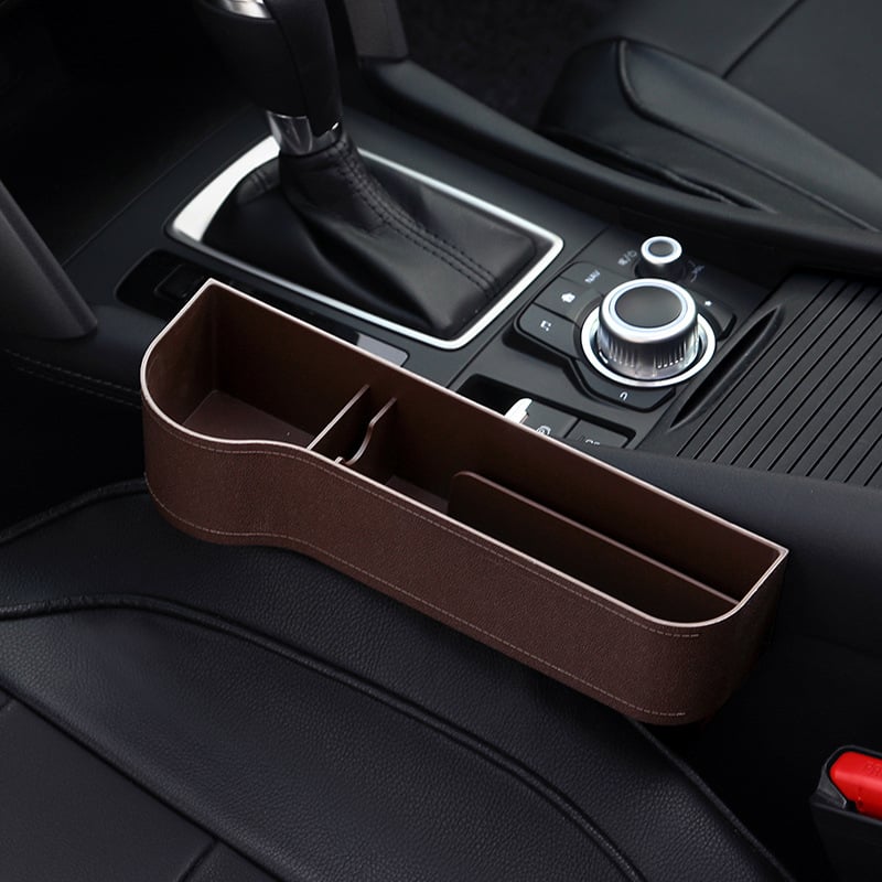 Kalsten Leather Car Seat Organizer With Cup Holder For Extra Storage