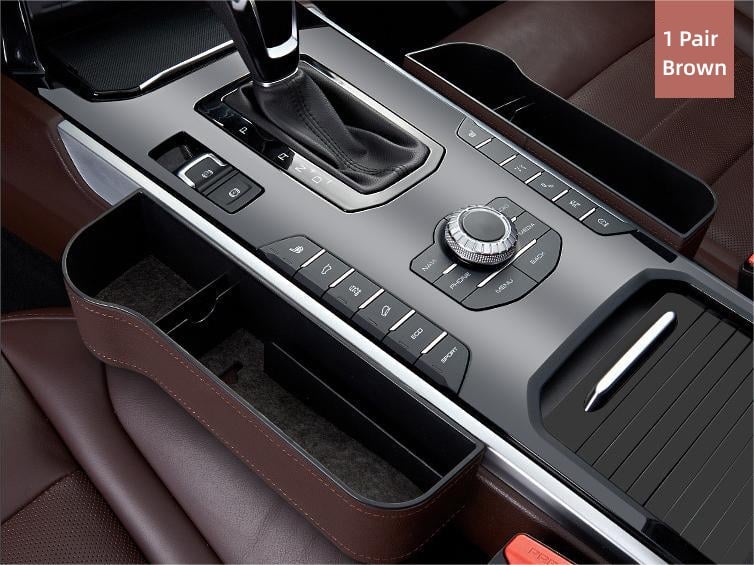 Kalsten Leather Car Seat Organizer With Cup Holder For Extra Storage