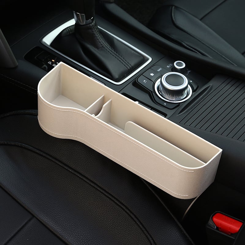 Kalsten Leather Car Seat Organizer With Cup Holder For Extra Storage