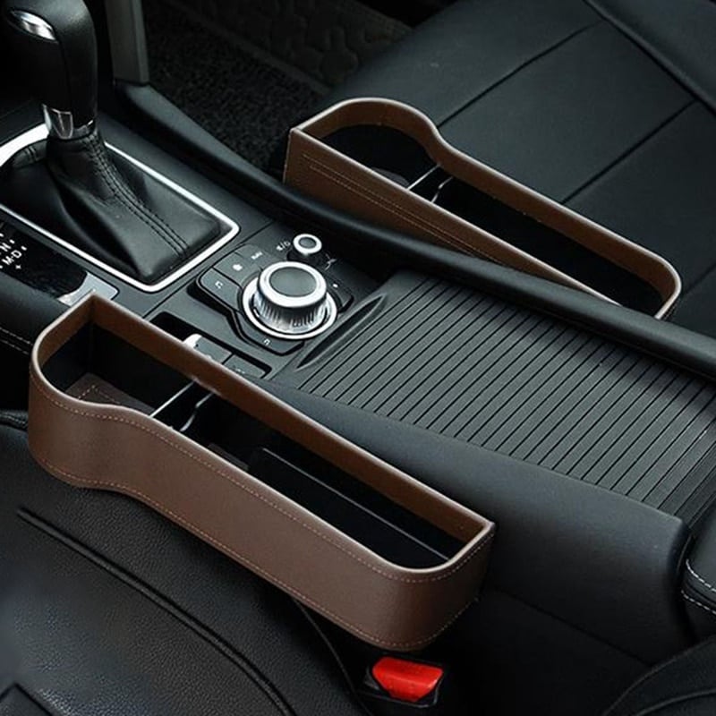 Kalsten Leather Car Seat Organizer With Cup Holder For Extra Storage