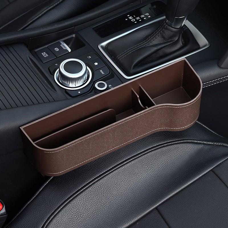 Kalsten Leather Car Seat Organizer With Cup Holder For Extra Storage