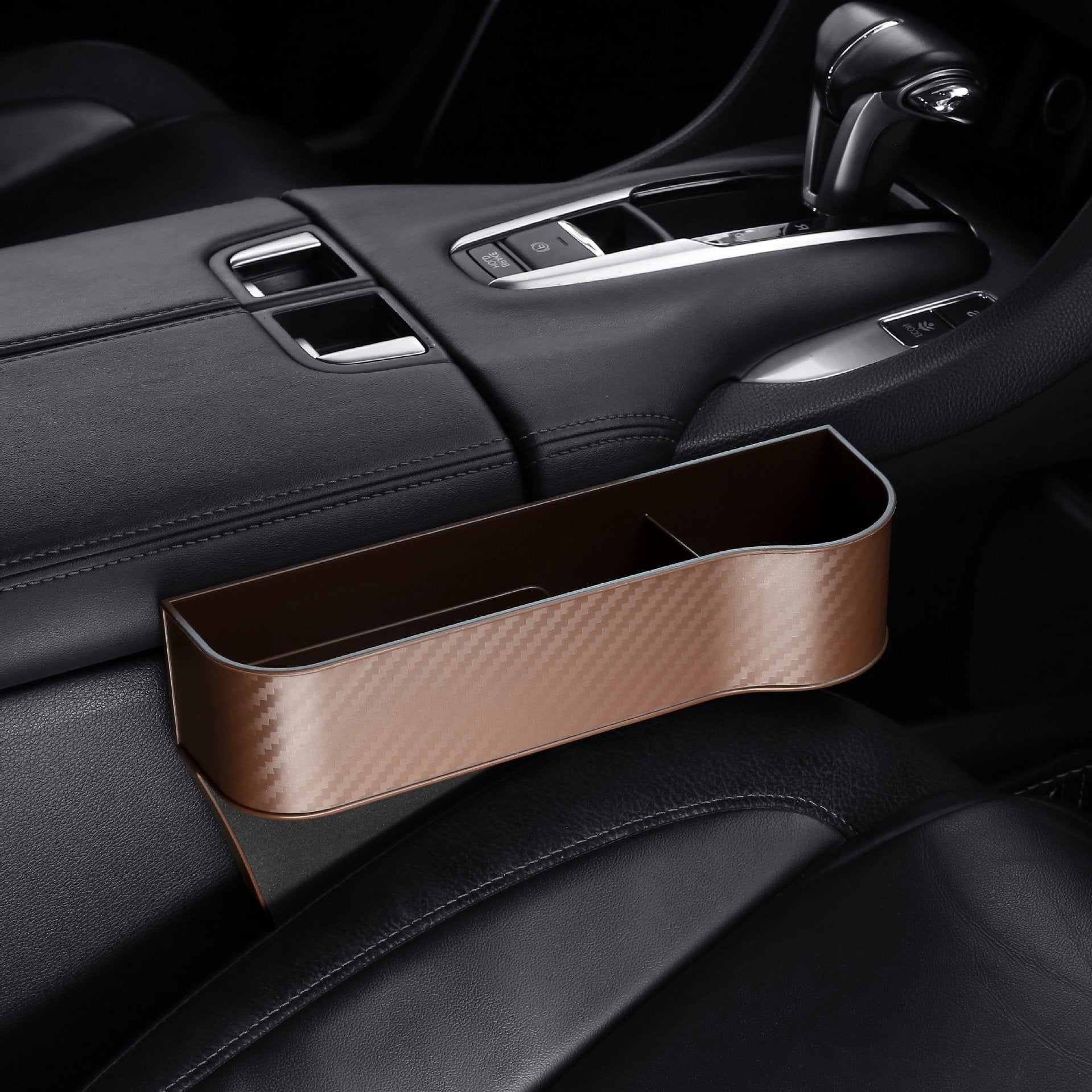 Kalsten Leather Car Seat Organizer With Cup Holder For Extra Storage
