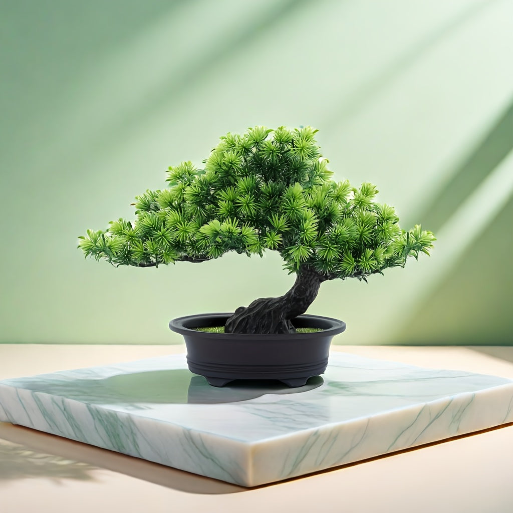 Lifelike Bonsai Tree With Realistic Leaves For Indoor Decor No Maintenance