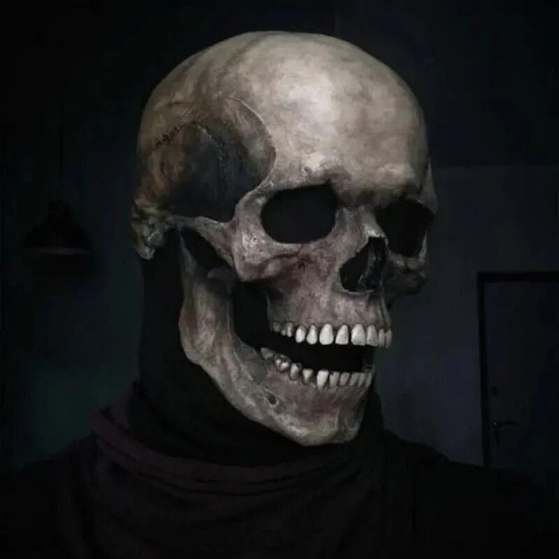 Lifelike Skull Mask With Movable Jaw For Halloween And Cosplay
