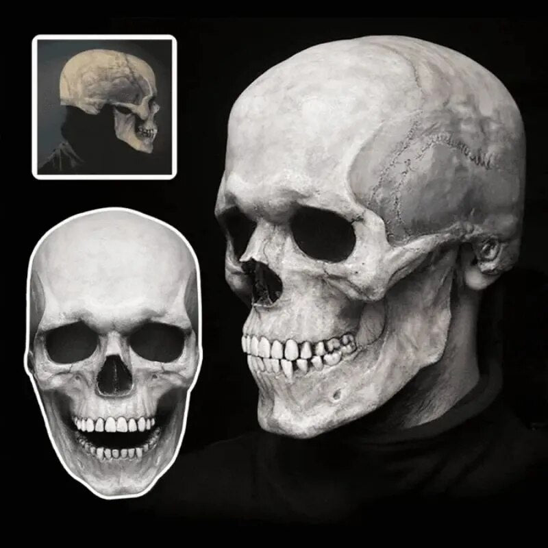 Lifelike Skull Mask With Movable Jaw For Halloween And Cosplay