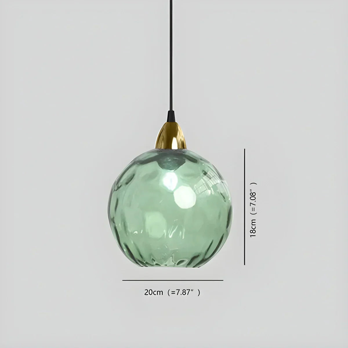Vivid Glass Orb Pendant Light In Living Room Ceiling