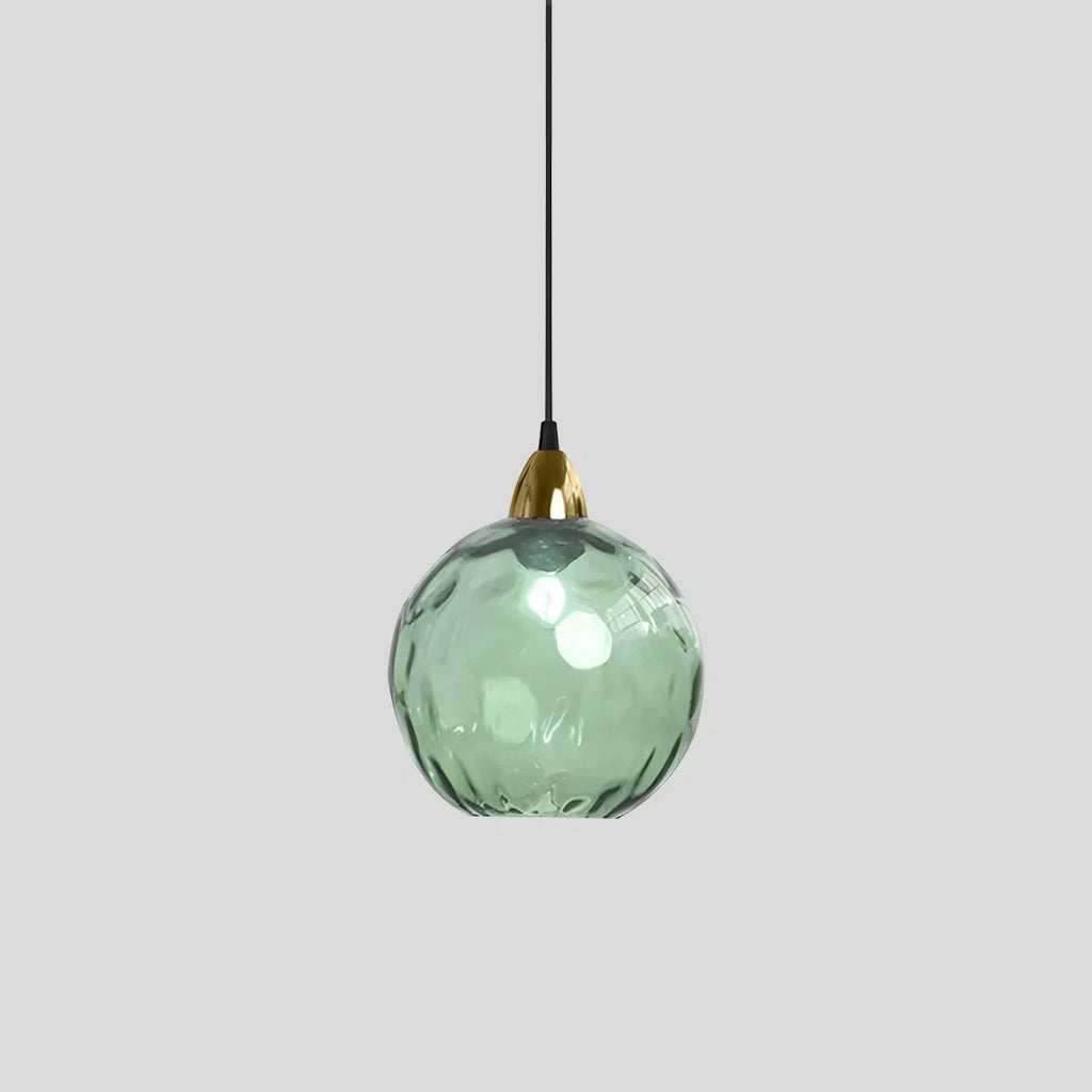 Vivid Glass Orb Pendant Light In Living Room Ceiling